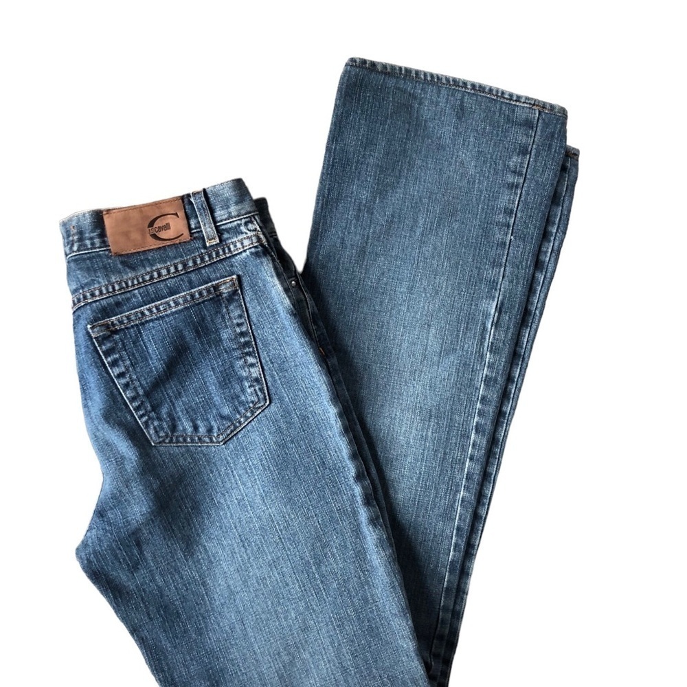 Just Cavalli Jeans Sz. 29X31 Straight Leg Mid Rise Italian Designer Denim Cotton